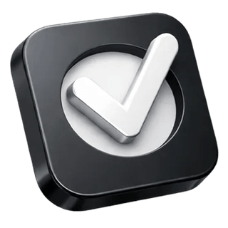3D checkmark confirmation icon featured on the Polar Gainode about page